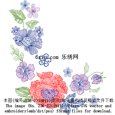 svg矢量绣花图下载