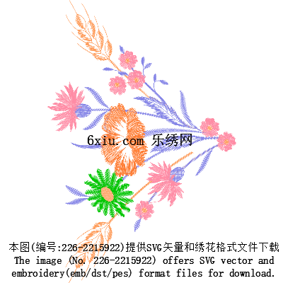 svg矢量绣花图下载