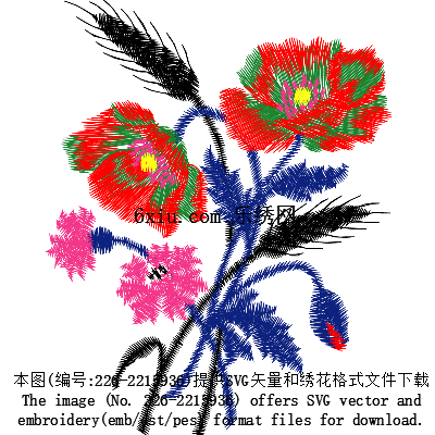 svg矢量绣花图下载