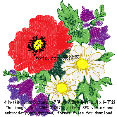 svg矢量绣花图下载