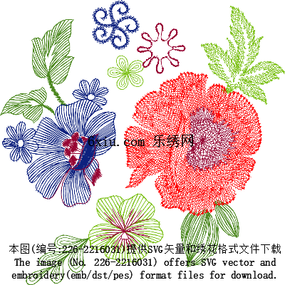 svg矢量绣花图下载