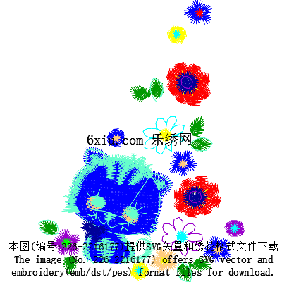 svg矢量绣花图下载