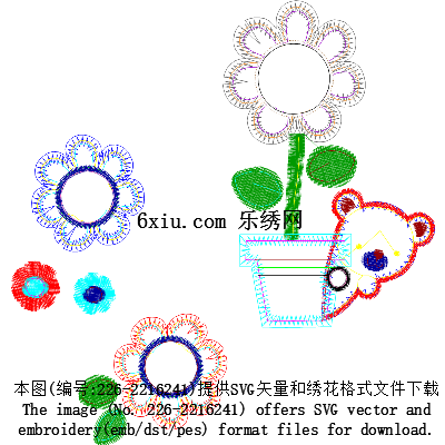 svg矢量绣花图下载