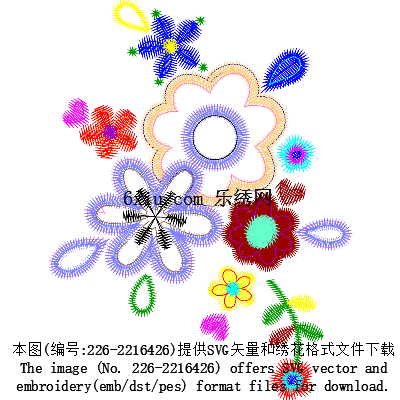 svg矢量绣花图下载