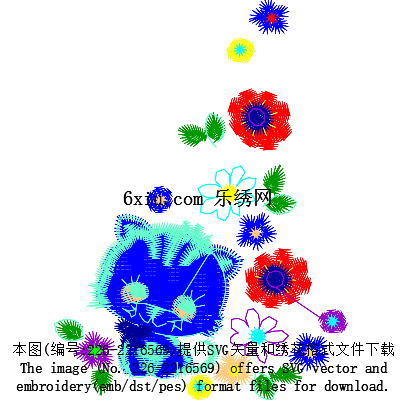 svg矢量绣花图下载