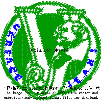 svg矢量绣花图下载