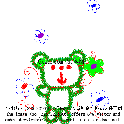 svg矢量绣花图下载
