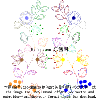svg矢量绣花图下载