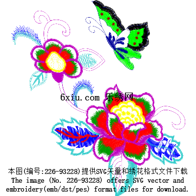 svg矢量绣花图下载