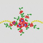 刺绣花卉装饰图案 简单小花样
