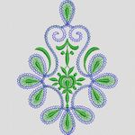 绿色刺绣花纹图案 简单小花样