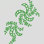 绿色植物刺绣图案 简单小花样