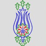 土耳其国徽刺绣图案 简单小花样