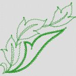 绿色植物线条图案 简单小花样
