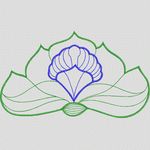 莲花刺绣图案 简单小花样