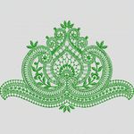 绿色蕾丝花纹图案 简单小花样