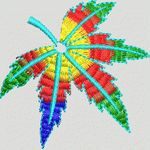 彩色抽象叶片图案 简单小花样