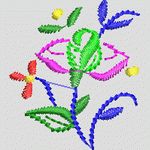 彩色抽象花卉图案 简单小花样