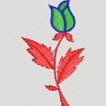 刺绣玫瑰花图案 简单小花样