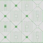 绿色线条构成的几何图案 台布
