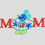 米奇卡通形象装饰字母M 卡通童装