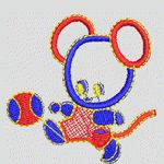 卡通米奇刺绣图案 卡通童装