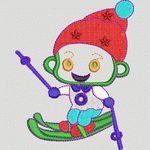 滑雪小猴卡通形象 卡通童装