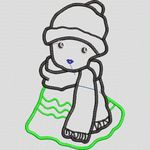 戴帽女孩卡通形象 卡通童装