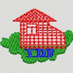 红色房屋图案刺绣 卡通童装