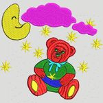 可爱小熊夜空图案 卡通童装