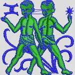 双子座星座符号图案 卡通童装