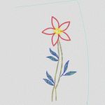 刺绣花卉图案设计 牛仔裤