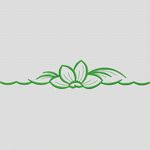 绿色莲花刺绣图案 牛仔裤