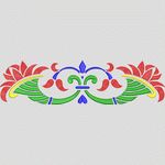 彩色刺绣装饰图案 牛仔裤