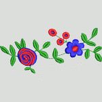 刺绣花卉图案设计 牛仔裤