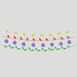 刺绣花卉图案设计 牛仔裤