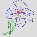 花朵刺绣图案设计 牛仔裤