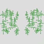 绿色分形图案对称分布 牛仔裤