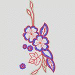 刺绣花卉图案设计 牛仔裤