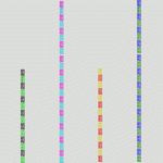 彩色几何图案垂直排列 牛仔裤