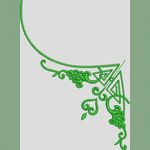 绿色刺绣装饰图案 牛仔裤