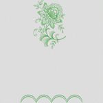 绿色刺绣花卉图案 家纺窗帘