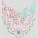 彩色刺绣图案设计图 家纺窗帘