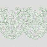绿色蕾丝花纹图案设计图 家纺窗帘