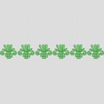 绿色刺绣花纹图案 家纺窗帘