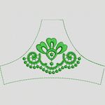 绿色刺绣装饰图案 家纺窗帘