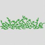 绿色植物刺绣图案 裙 条码