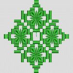 绿色丝带编织图案 植物花型