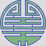 绿色迷宫图案设计 植物花型