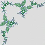 绿色植物刺绣图案 植物花型